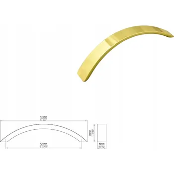 Nábytkové kování Nábytková úchytka SIRO 1029-147ZN5 lesklá mosaz