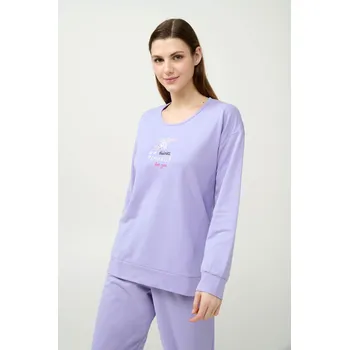 Pánské pyžamo Vamp - Zimní dámské pyžamo s manžetami 21967 - Vamp lavender sweet M