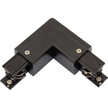 Stavební profil Rohová spojka pro třífázové lišty, levá, černá barva