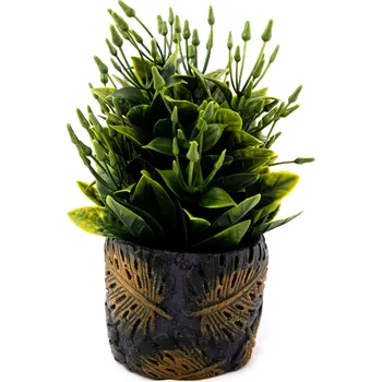 umělá květina Zelená květina v květináči 1 9 Cm