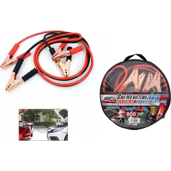 Startovací kabel STARTovací KABELY pro AUTO AKUMULÁTOR 800 AMP silné 10mm DÉLKA 2.5M