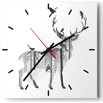 Hodiny Velké nástěnné hodiny 40x40 Abstrakce Skleněné tiché hodiny