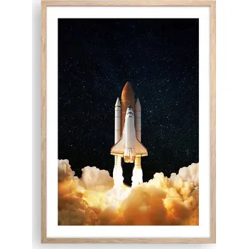 Obraz Plakát v rámu světlý dub do obývacího pokoje ložnice 50x70 kosmos moderní obraz