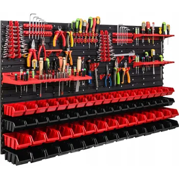 Obraz Dílenská Stěna na Nářadí 156x78 cm + 68 Boxů