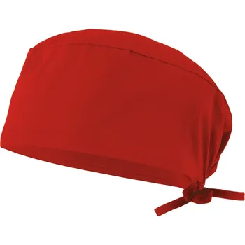 Dámské tričko VL ENLIL. Hygienická keprová čepice (190 g/m²) z bavlny (35 %) a polyesteru (65 %) - Červená