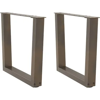 Stolová podnož OMAXI Nohy konferenčního stolku ve tvaru V, 2 ks, přírodní ocel, 60 x (42-43,3) cm, ocel 958007