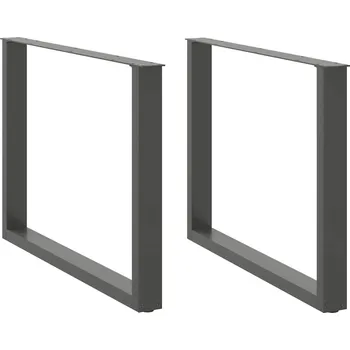 Stolová podnož OMAXI Nohy jídelního stolku ve tvaru U 2 ks 311375 100x(72-73) cm Antracit