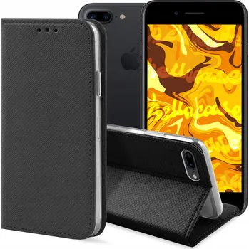 Pouzdro na mobilní telefon Pouzdro s klopou Hello Case pro Apple iPhone 7 Plus, iPhone 8 Plus, černé