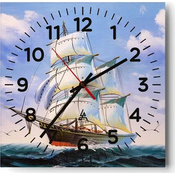 Hodiny Nástěnné hodiny do obýváku 40x40 Umění moře Bezhlučné Hodiny na skle Tiché