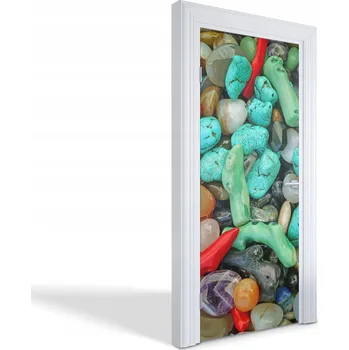 Fototapeta Samolepící nálepka na dveře skříně Barevné kameny 85x205 cm