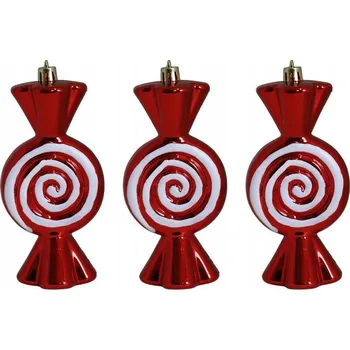 Vánoční dekorace Ozdobné vánoční koule ve tvaru Vánoční Baňky 12,5 cm 3 ks