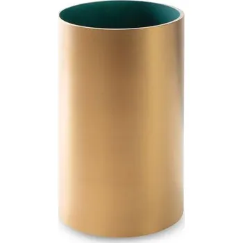 Váza Skleněná váza tyrkysově-zlatá LOTOS9 3 15x25 cm