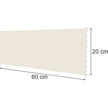 Prodejní regál Zadní panel plný MAGO RAL9001 - krémová Délka: 60cm, Výška: 20cm
