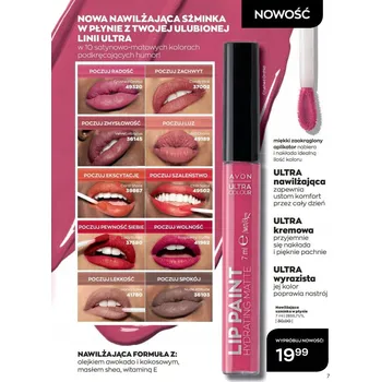 Rtěnka Matná tekutá rtěnka Avon červená Lady In Red 7 ml 7 g