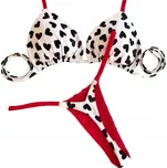 Dvoudílné plavky Mikro Bikini Sexy Tanga se srdíčky - Velikost L