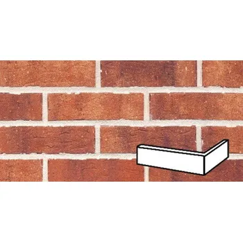 Obklad Roh fasádní Klinker oranžovocihlová 7,1x24x11,5 cm RPURPRA