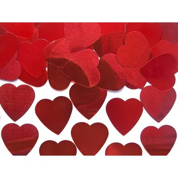 Konfeta Konfety červená srdce Valentýn srdíčka 10g