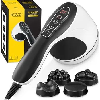 Masážní přístroj Masážní Přístroj na tělo 4FIZJO proti celulitidě, zeštíhlující, se 4 nástavci