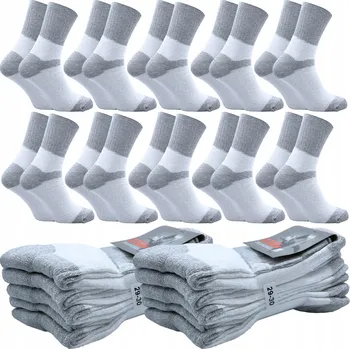 Pánské ponožky 10x PONOŽKY FROTÉ FROTÉ BÍLÉ PÁNSKÉ PRACOVNÍ POLSKÉ 41-43