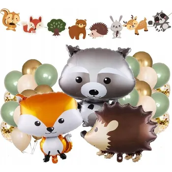 Balónek BALÓNKY lesní zvířátka WOODLAND banner