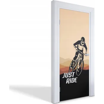 Fototapeta Samolepící dekorace ozdoba nálepka na dveře Jízda na kole 85x205 cm