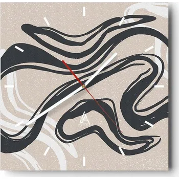 Hodiny Velké nástěnné hodiny 40x40 Minimalistické skleněné hodiny Tiché