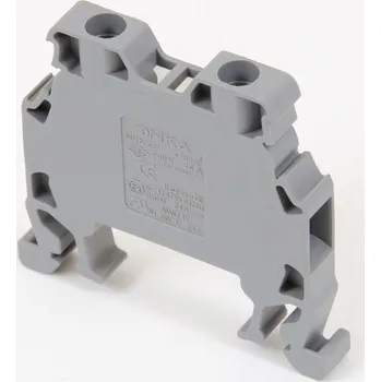 svorka ONKA 1,5mm2 Šroubová kolejnicová spojka svorkovnice Terminál na DIN lištu 2-vodičová šedá, 1010002