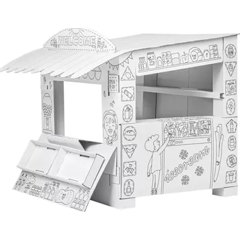 Hračka pro nejmenší Tektorado Tekturový hrací stánek pro děti k vybarvování