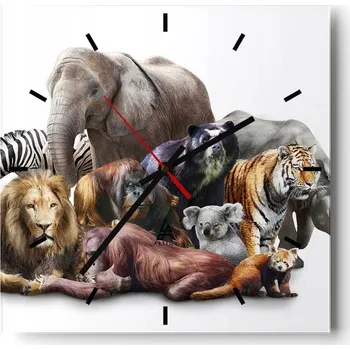 Hodiny Velké nástěnné hodiny 40x40 Abstrakce Skleněné tiché hodiny