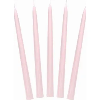 Svíčka Svíčka kónická 24cm, pudrově růžová