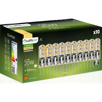 Žárovka 10x LED žárovka G4 Kapsle 2W = 20W 200lm 3000K Teplá bílá 360° 12V LUMILED