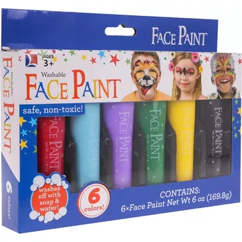 Karnevalový doplněk Sada na malování obličeje – 6 barev