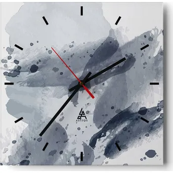 Hodiny Velké nástěnné hodiny 40x40 Abstrakce Skleněné tiché hodiny