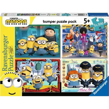 puzzle pro nejmenší RAVENSBURGER Puzzle Mimoni 2: Padouch přichází 4x100 dílků