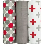 T-tomi bambusové BIO pleny - červený vzor (3 ks v balení)