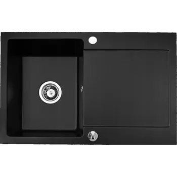 Granitový dřez Jednokomorový granitový dřez Brenor černý