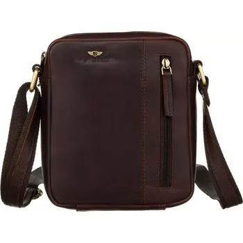 Pánská aktovka Peterson Pánská taška přes rameno kožená PTN 705-OPU BROWN