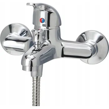 Vodovodní baterie Jednopáková nástěnná vanová a sprchová baterie Sea-Horse KATE, stříbrná