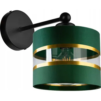 Nástěnné svítidlo Nástěnná lampa E27 Stínidlo ZELENÉ pruhy 20cm