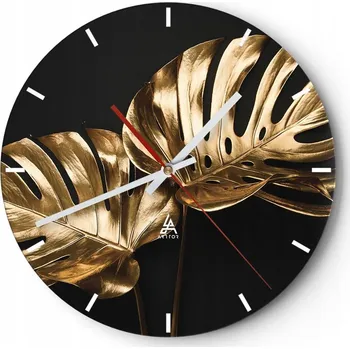 Hodiny Nástěnné hodiny do kuchyně 30x30 Abstrakce Skleněné hodiny do obýváku Tiché