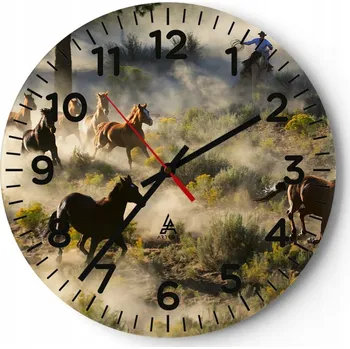 Hodiny Kuchyňské nástěnné hodiny 30x30 Krajina Moderní Skleněné hodiny do obýváku Tiché