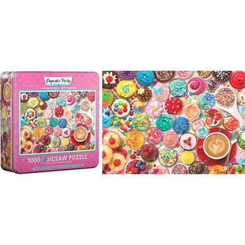 Puzzle Puzzle v plechové krabičce Dortíková oslava 1000 dílků EUROGRAPHICS
