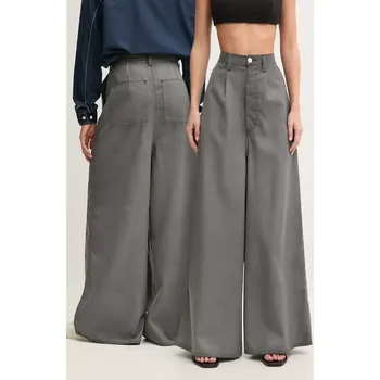 Vlněné kalhoty Sunnei RTWXBOT011 šedá 90X, vel. M