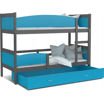 Dětská postel Patrová postel TWIST 190x80 šuplík + matrace
