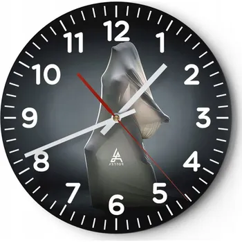 Hodiny Kuchyňské nástěnné hodiny 30x30 Žena Moderní skleněné hodiny do obýváku Tiché