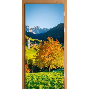 Fototapeta Fólie na dveře, samolepka - podzimní krajina, hory