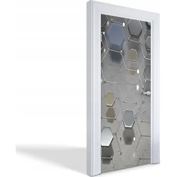 Fototapeta Nálepka na dveře nábytek fototapeta fólie Molekulární struktura 85x205 cm