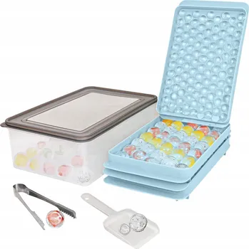 Tvořítko na led Forma na led s víkem a nádobou na led, lopatka a kleště