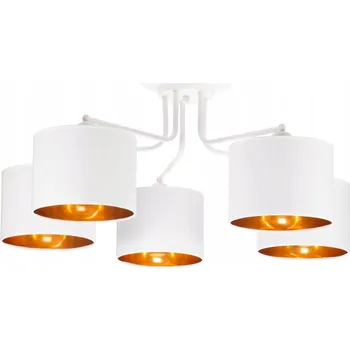 Stropní svítidlo lustr 5 stínidel Oro bílá