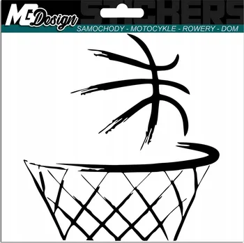 Samolepicí dekorace na vozidlo NÁLEPKA na auto BASKETBAL BASKETBAL 14x15 cm
